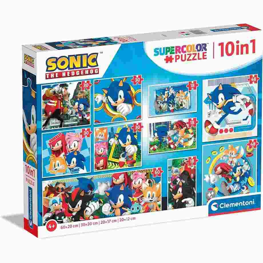 Clementoni - Puzzle 10v1 Sonic Prime - 1-39 dielov