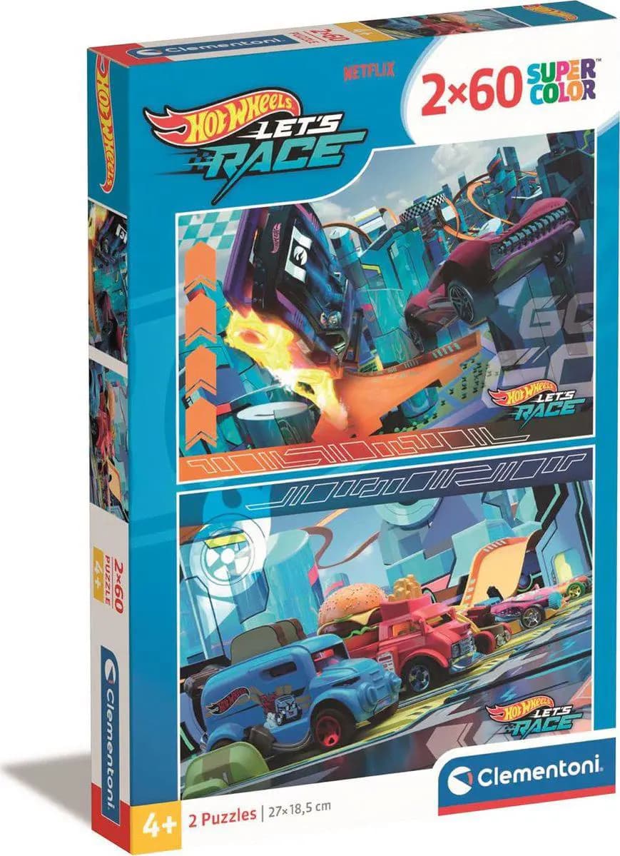 Clementoni - Puzzle 2x60 Hot Wheels - 40-99 dielov