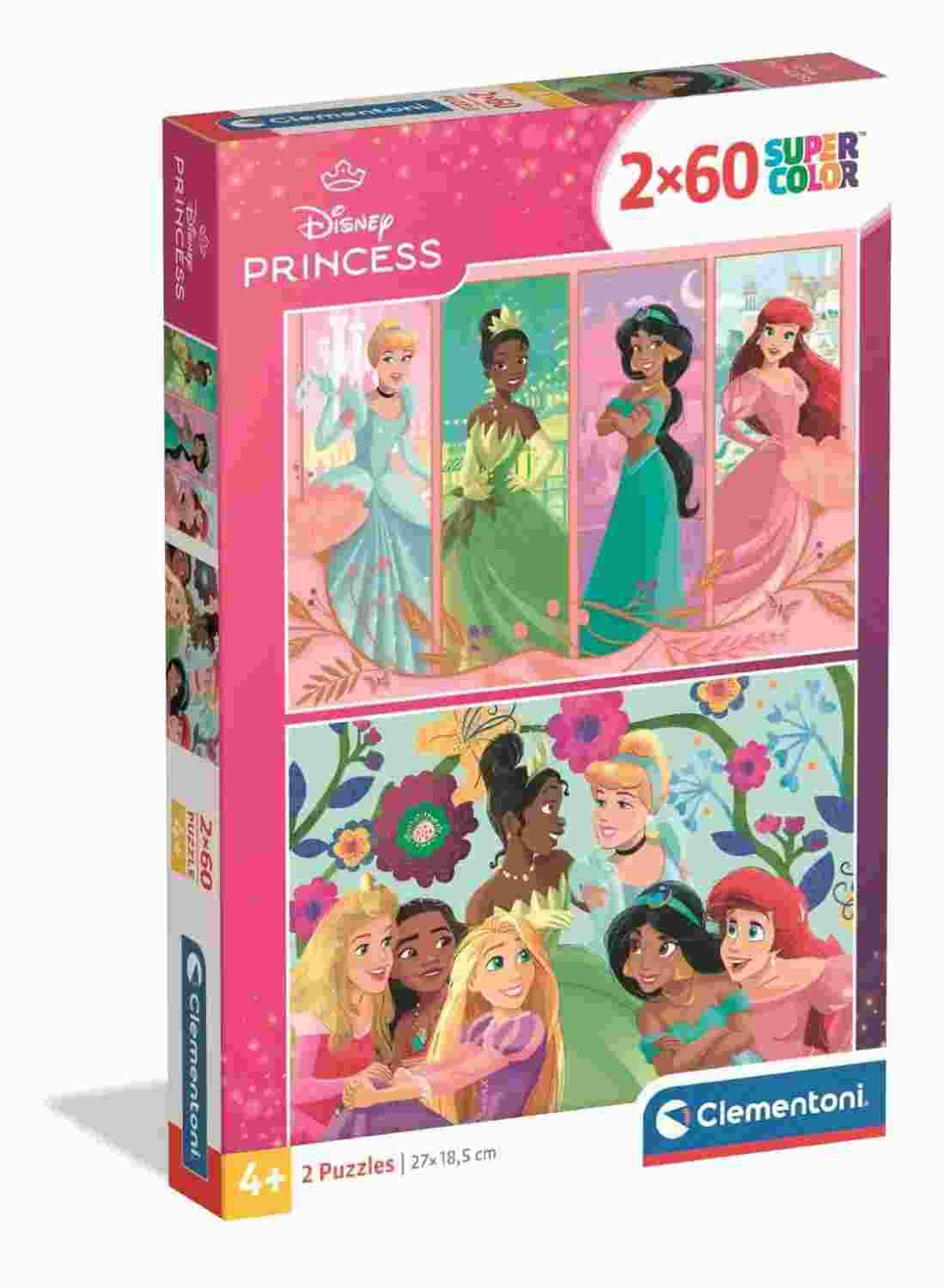 Clementoni - Puzzle 2x60 Princess - 40-99 dielov