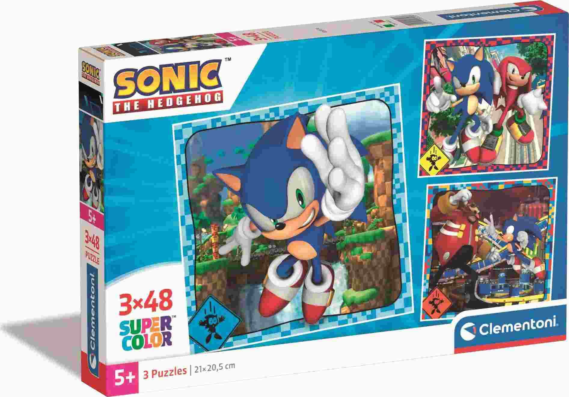 Clementoni - Puzzle 3x48 Sonic Prime - 40-99 dielov