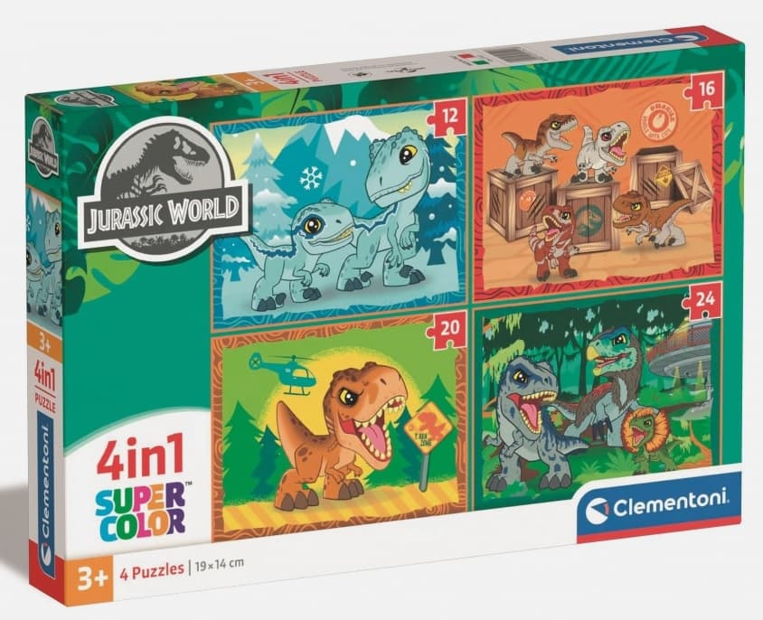 Clementoni Puzzle 4v1 Jurský park