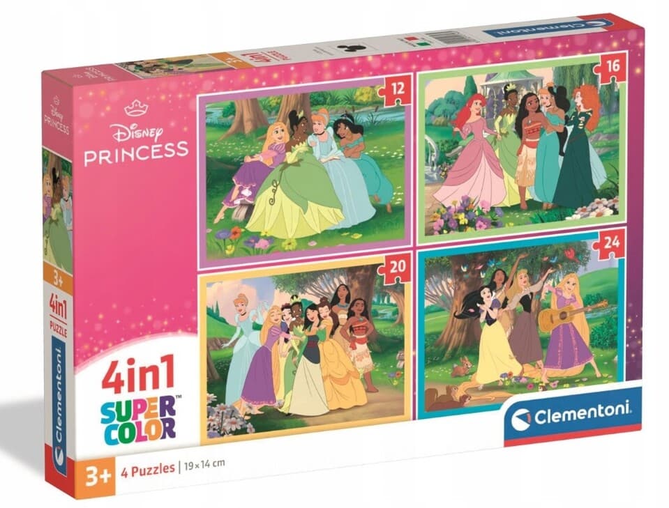 Clementoni Puzzle 4v1 Princezné