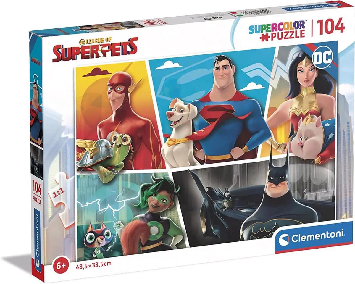Clementoni - Puzzle DC Liga Super-Pets - 100 dielov
