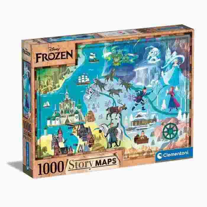Clementoni - Puzzle Frozen map - 1000 dielov