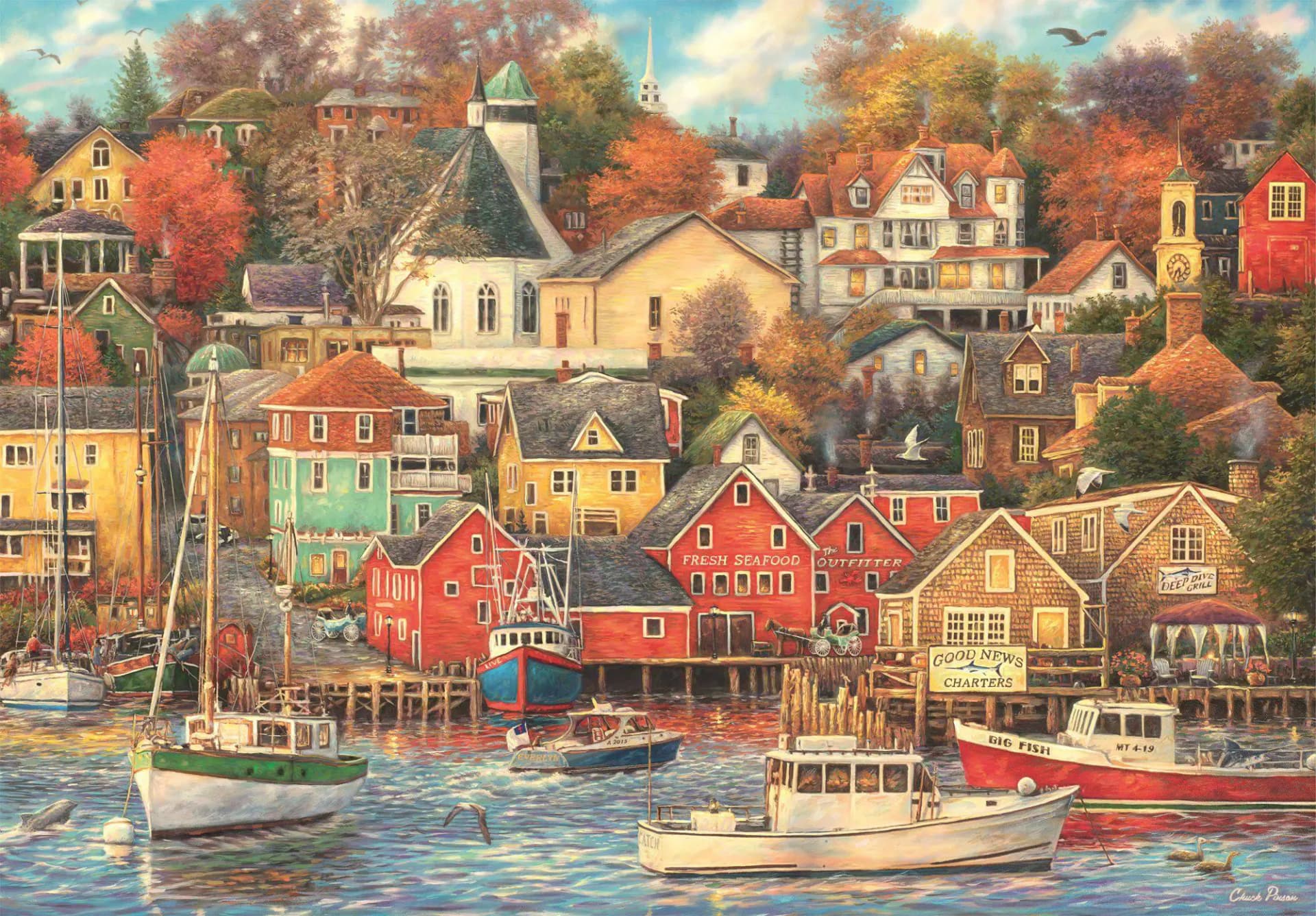 Clementoni - Puzzle Good Times Harbor - 1500 dielov