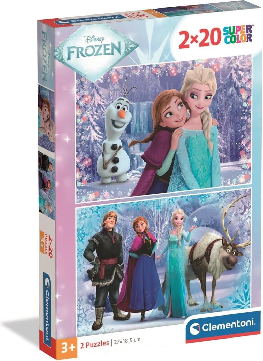 CLEMENTONI Puzzle Ledové království 2x20 dílků