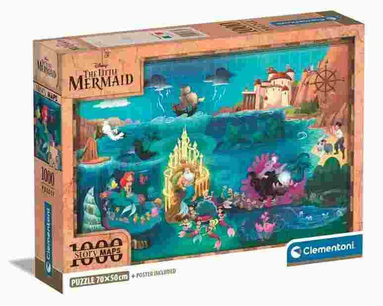 Clementoni - Puzzle Little Mermaid - map - 1000 dielov