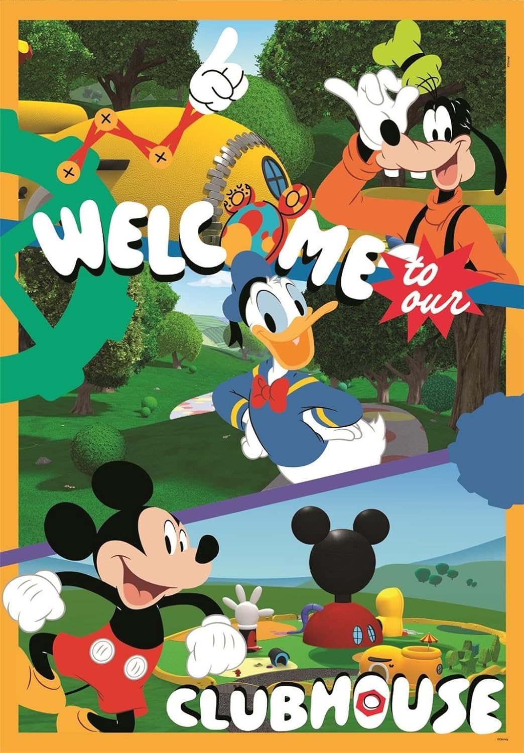 CLEMENTONI Puzzle Mickeyho klubík MAXI 60 dílků
