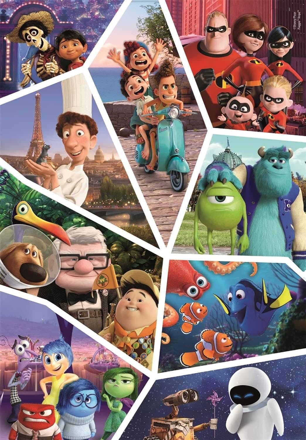 CLEMENTONI Puzzle Pixar SUPER 300 dílků