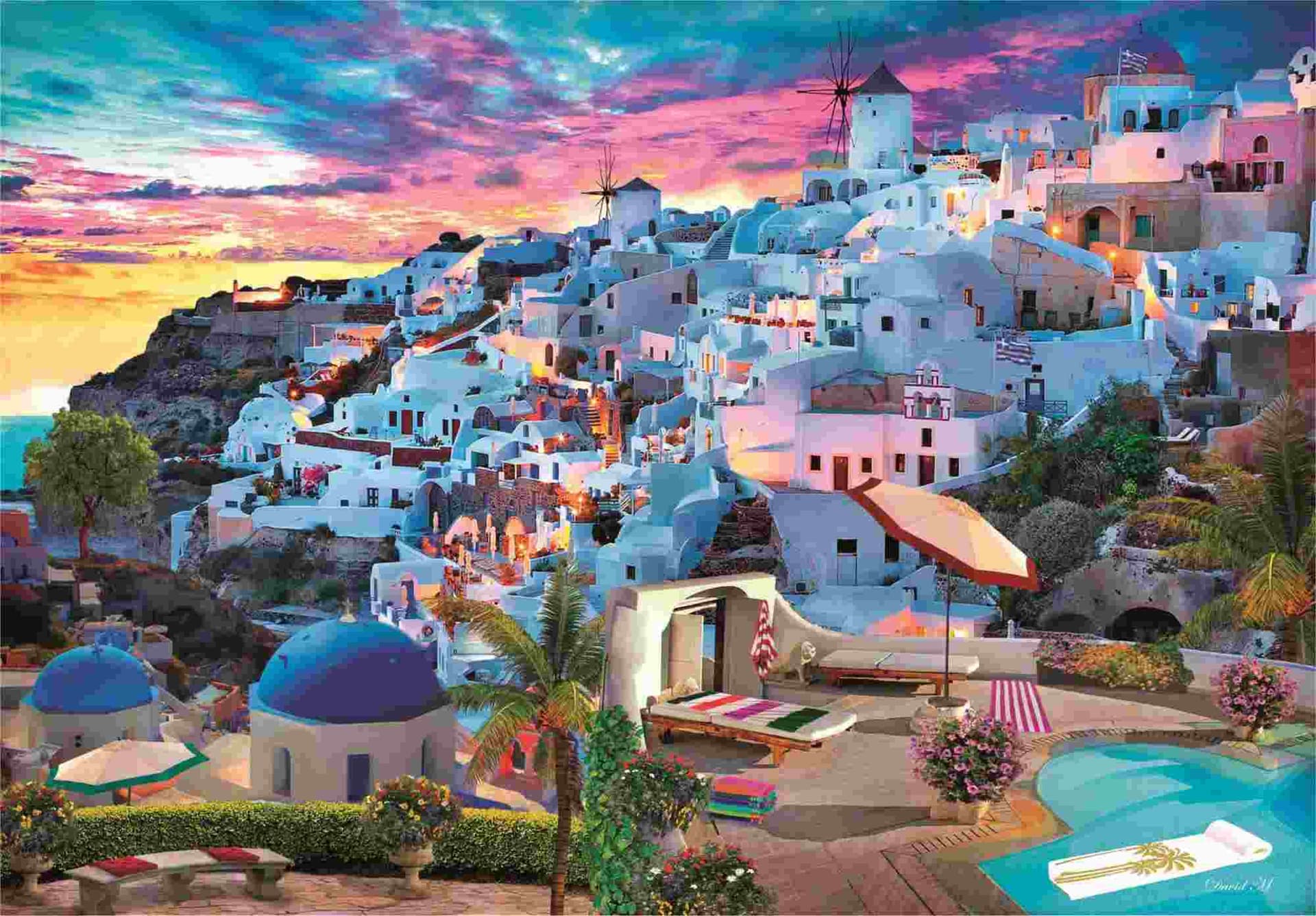 Clementoni - Puzzle Santorini, Greece - 500 dielov