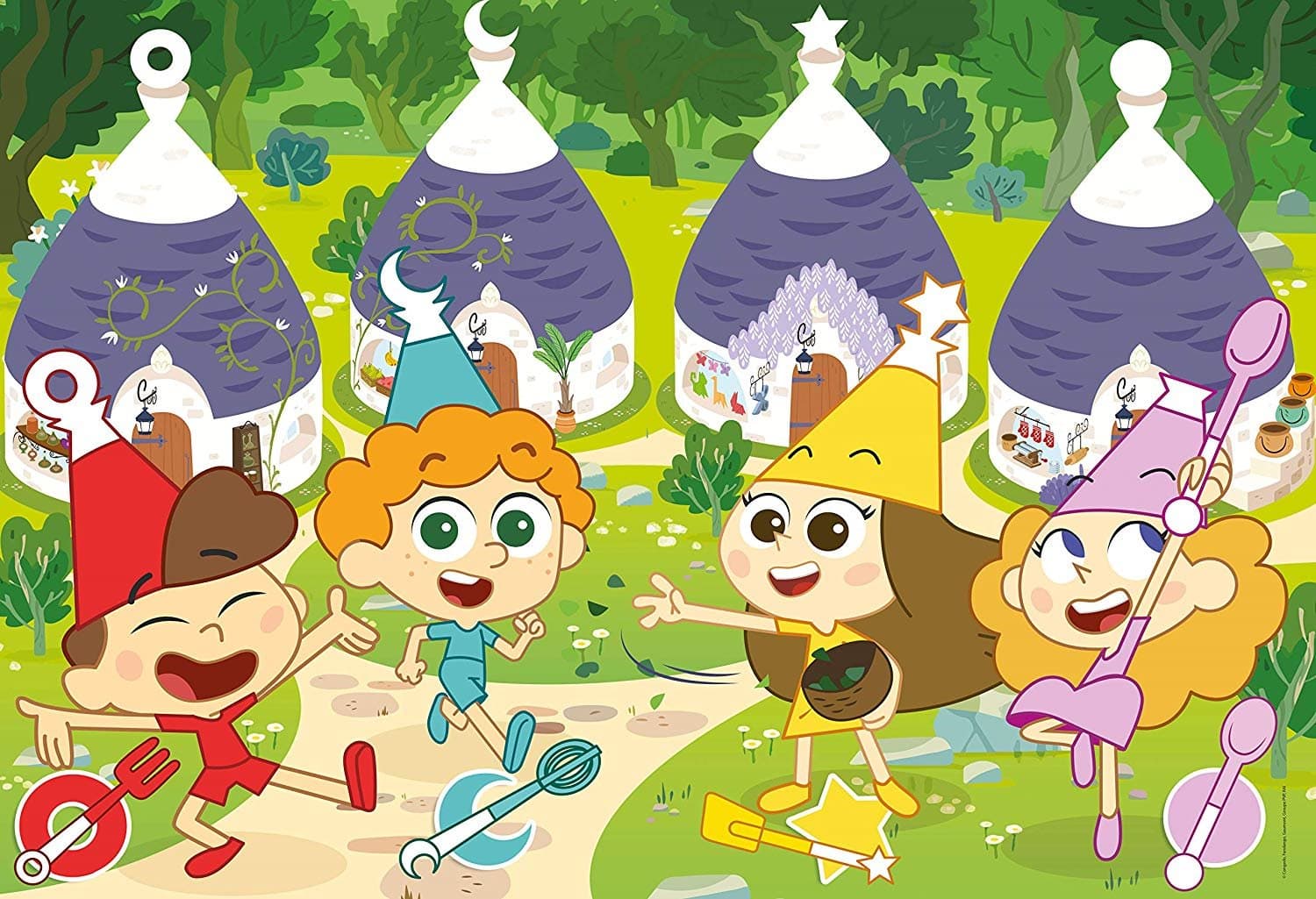CLEMENTONI Puzzle Trulli Tales MAXI 104 dílků
