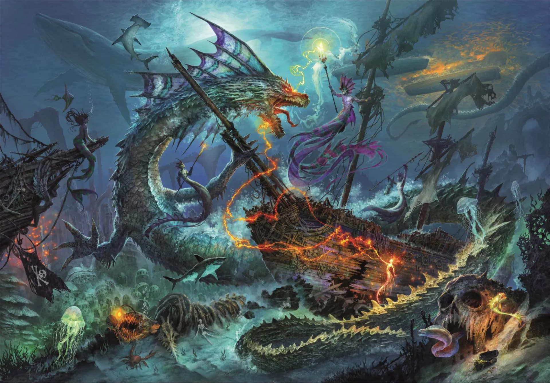 Clementoni - Puzzle Underwater Battle - 3000 dielov