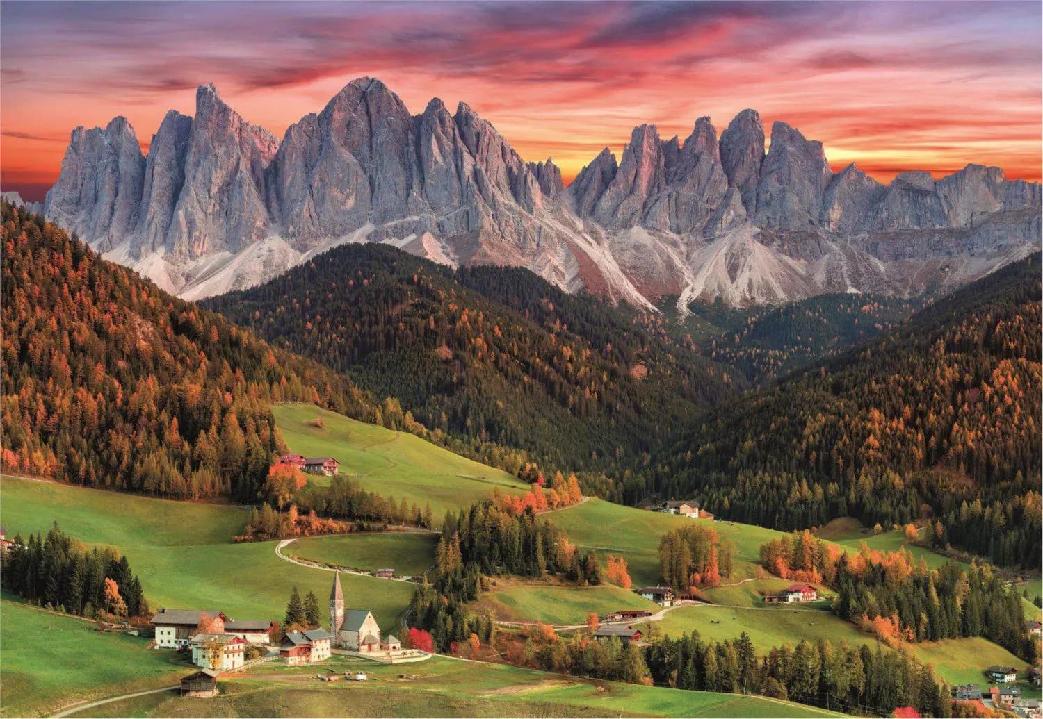Clementoni - Puzzle Val Di Funes, Italy - 2000 dielov