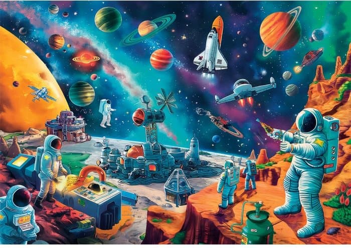 CLEMENTONI Puzzle Vesmírná parta 104 dílků