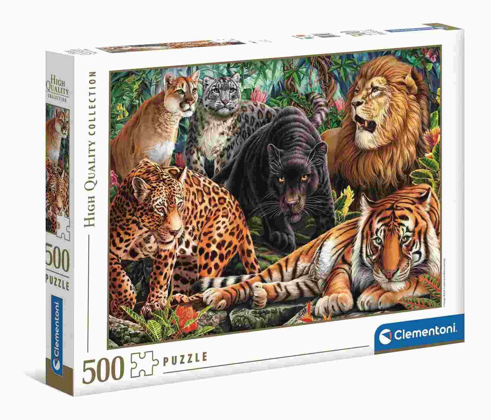 Clementoni - Puzzle Wild cats - 500 dielov