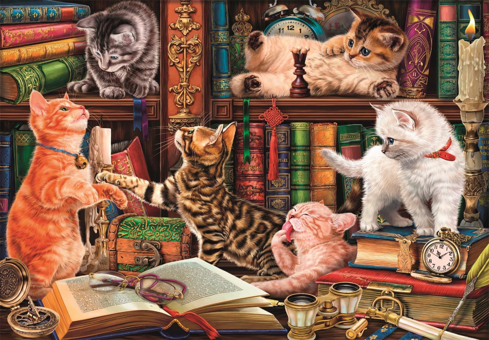 CLEMENTONI Puzzle Zvědavé vousy 1000 dílků