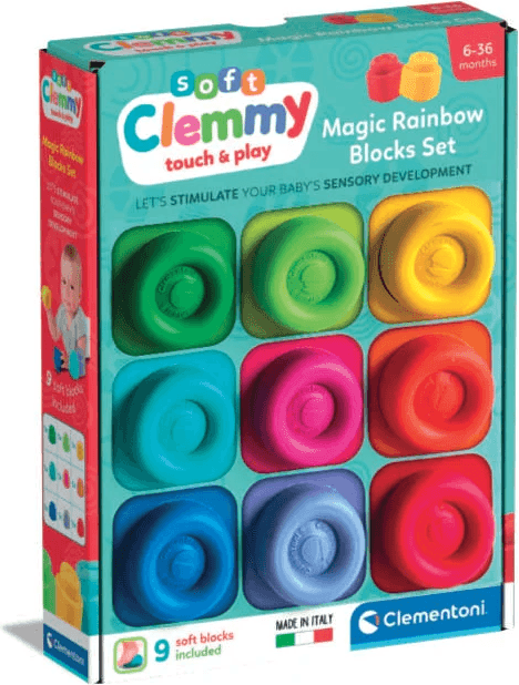 CLEMENTONI Soft Clemmy Sada 9 měkkých kostek