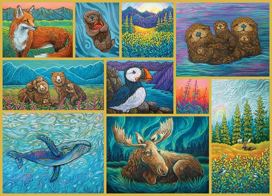 Cobble Hill - Puzzle Alaskan Animals  - 500 dielov