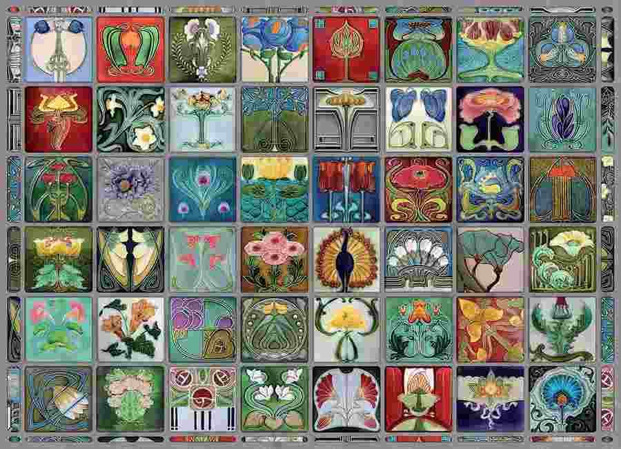 Cobble Hill - Puzzle Art Nouveau Tiles - 1000 dielov