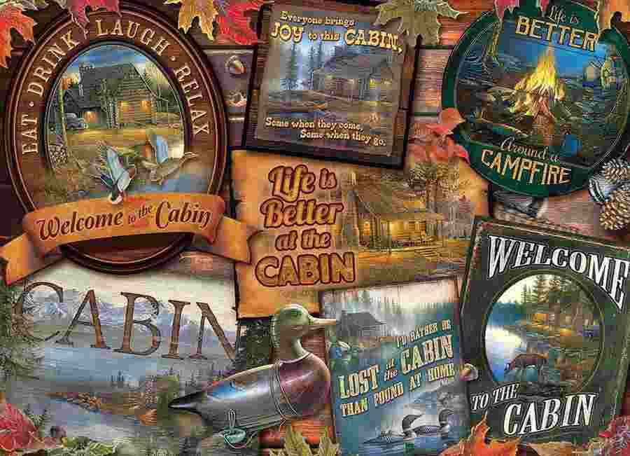Cobble Hill - Puzzle Cabin Signs - 1000 dielov