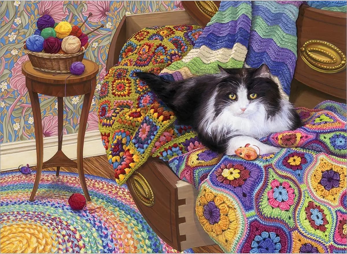 Cobble Hill - Puzzle Comfy Cat - 1000 dielov