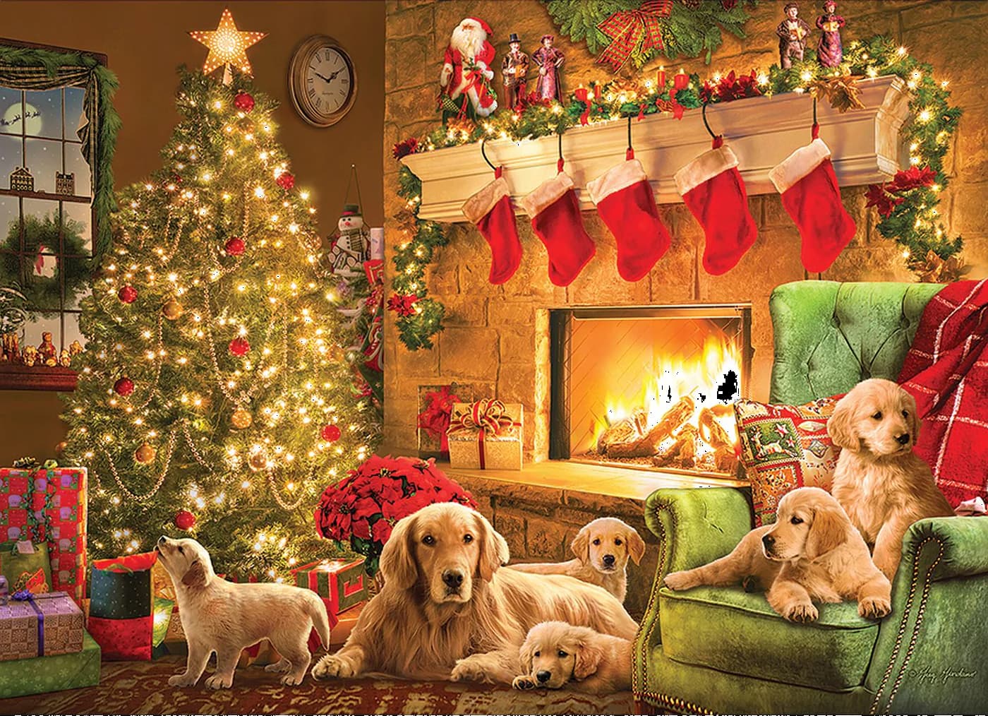 Cobble Hill - Puzzle Cozy Fireplace - 1000 dielov