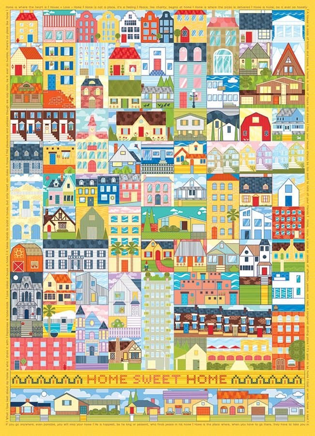COBBLE HILL Puzzle Domov, sladký domov 1000 dílků