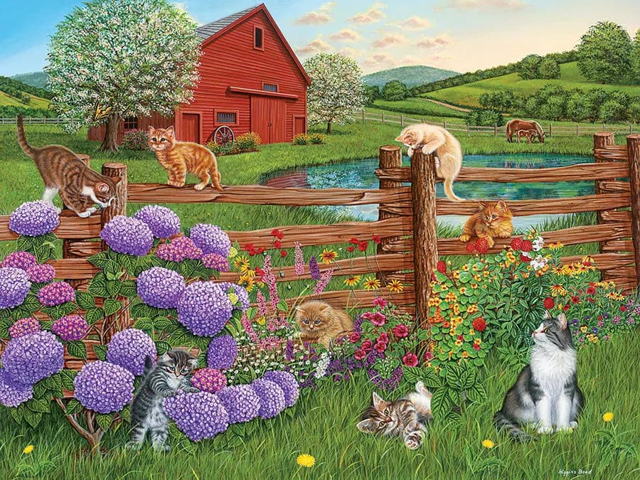 Cobble Hill - Puzzle Farm Cats - 275 dielov