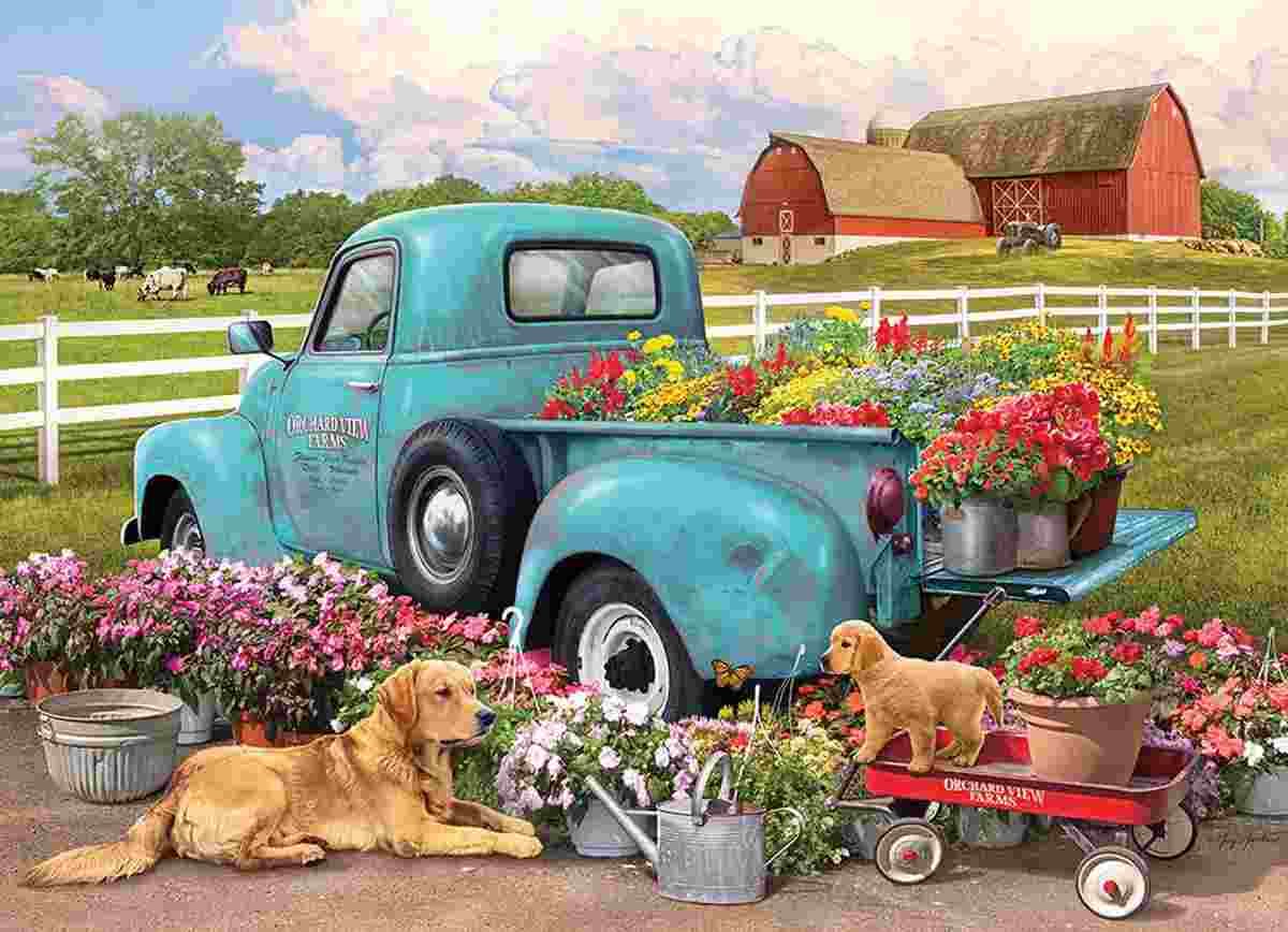 Cobble Hill - Puzzle Flower Truck - 1000 dielov