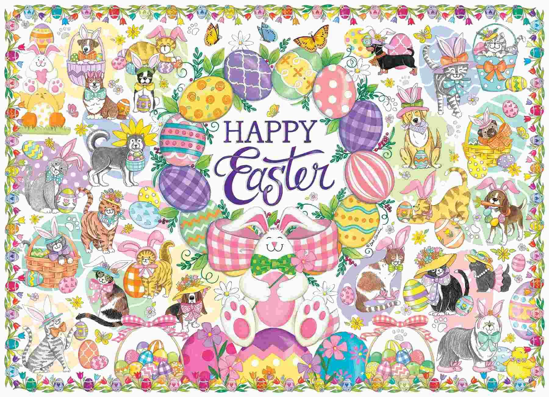 Cobble Hill - Puzzle Happy Easter - 350 dielov