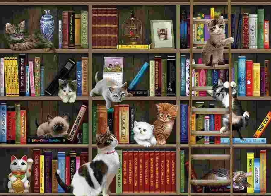 Cobble Hill - Puzzle Kitty Librarians - 1000 dielov