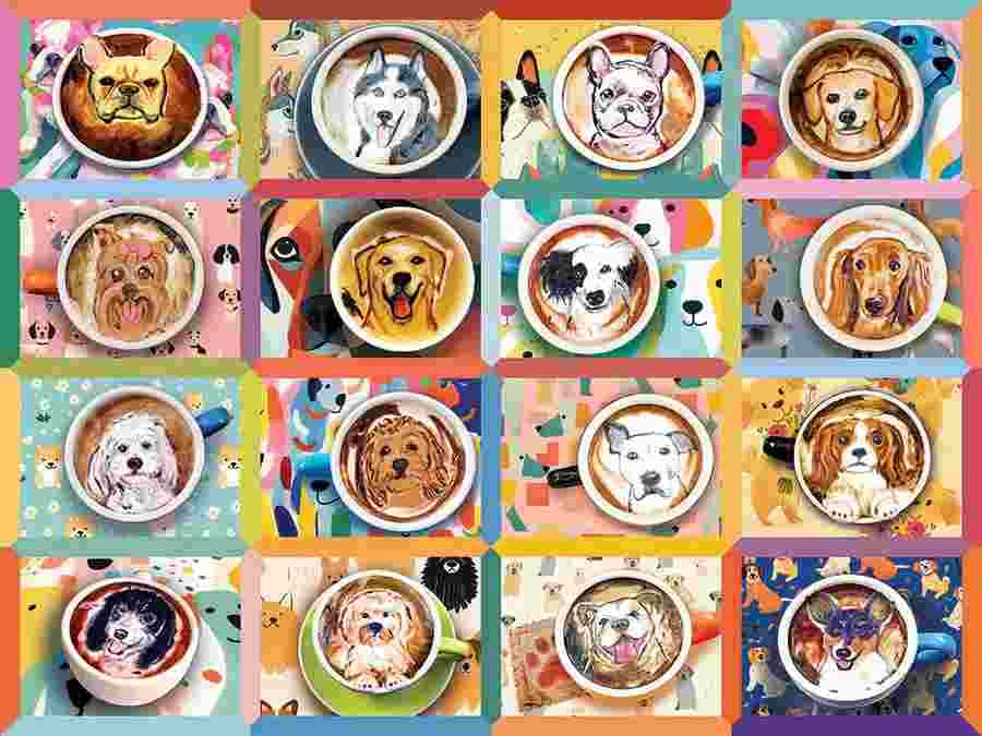 Cobble Hill - Puzzle Puppy Lattes - 275 dielov