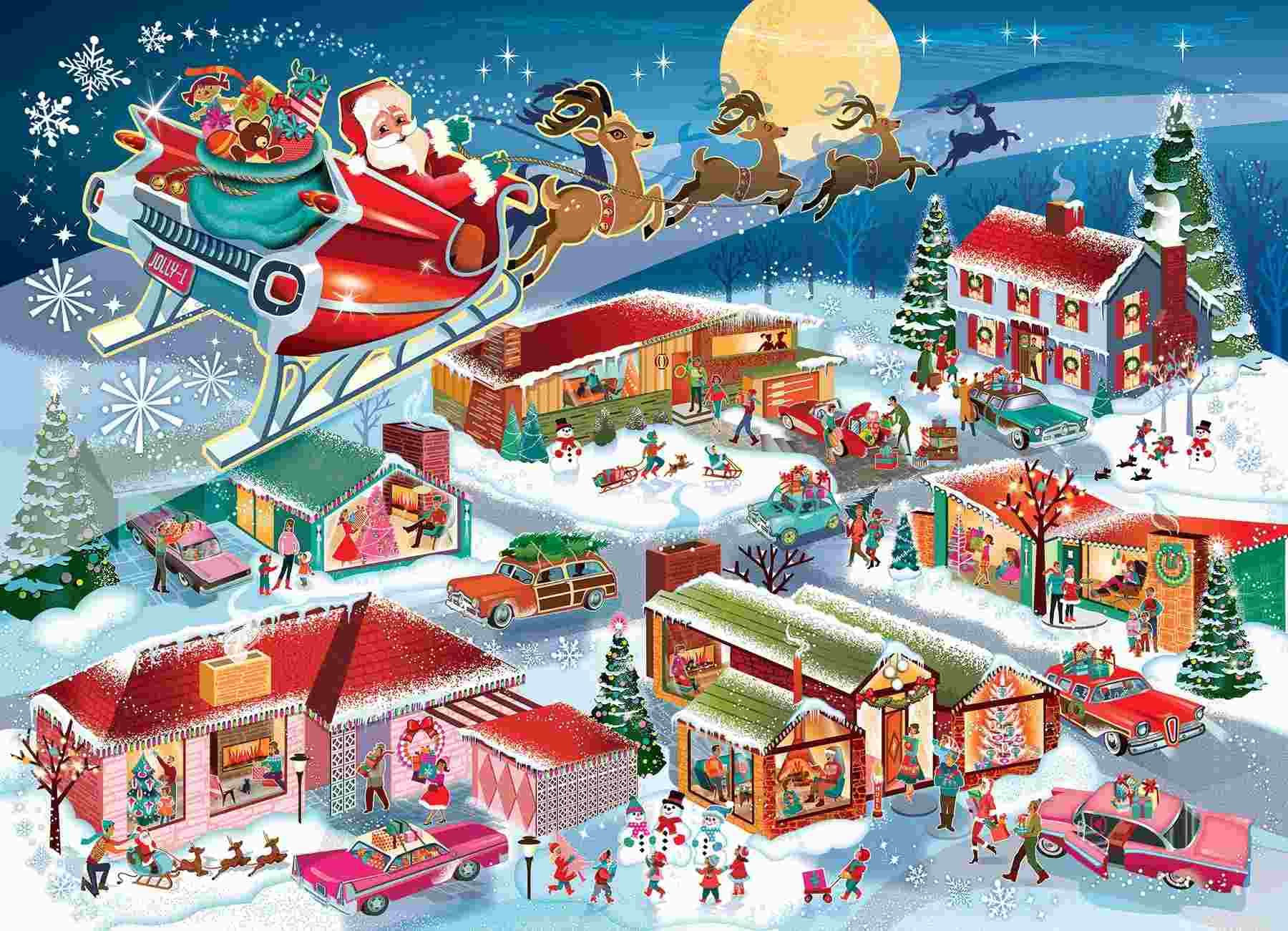 Cobble Hill - Puzzle Santa's Flyby - 350 dielov