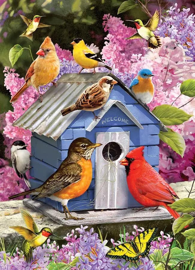 Cobble Hill - Puzzle Spring Birdhouse - 500 dielov