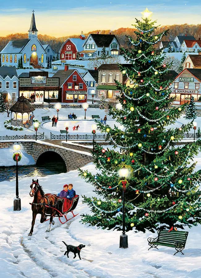 Cobble Hill - Puzzle Village Tree - 1000 dielov