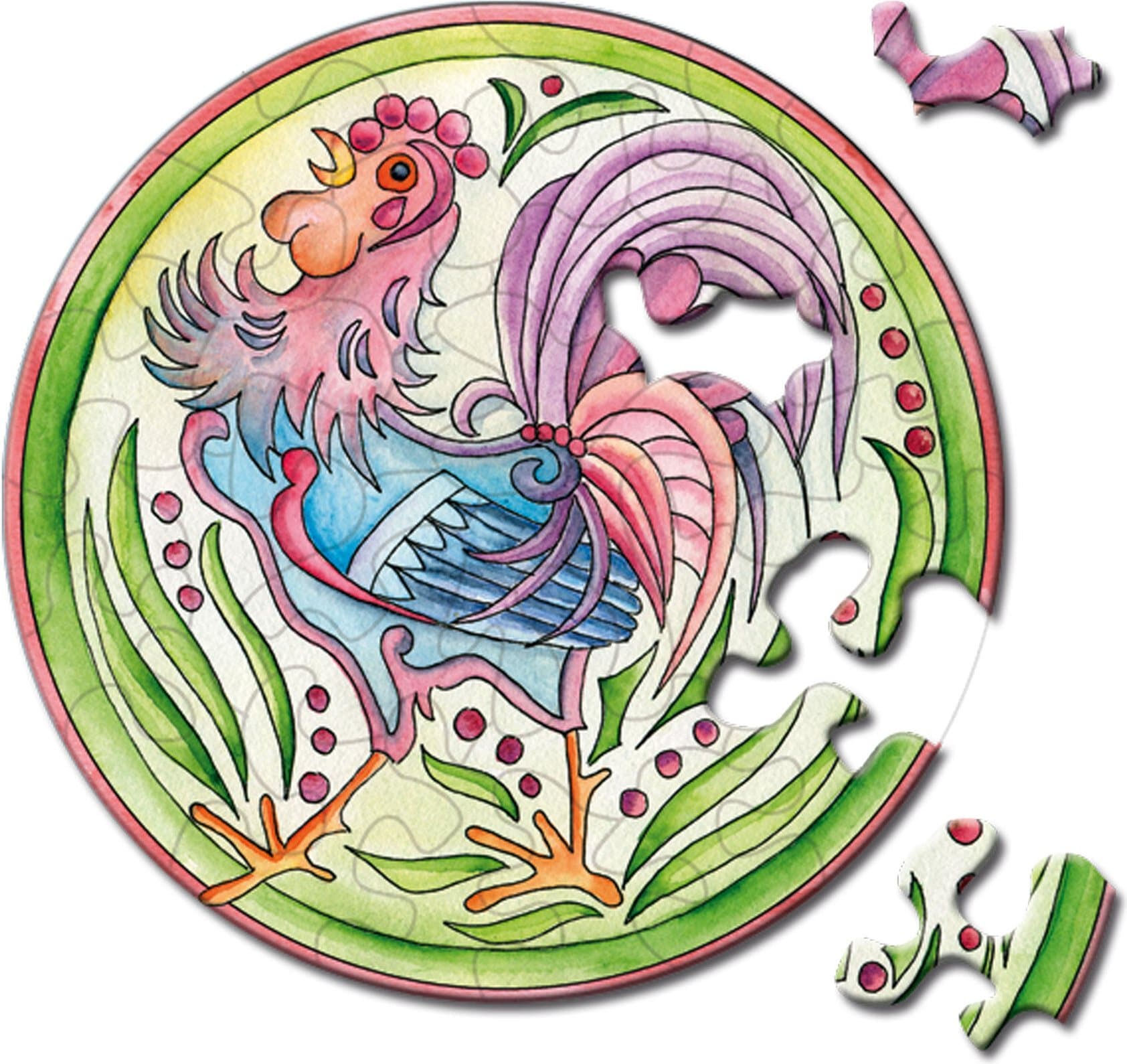 CURIOSI Kulaté puzzle Picoli: Kohout 33 dílků
