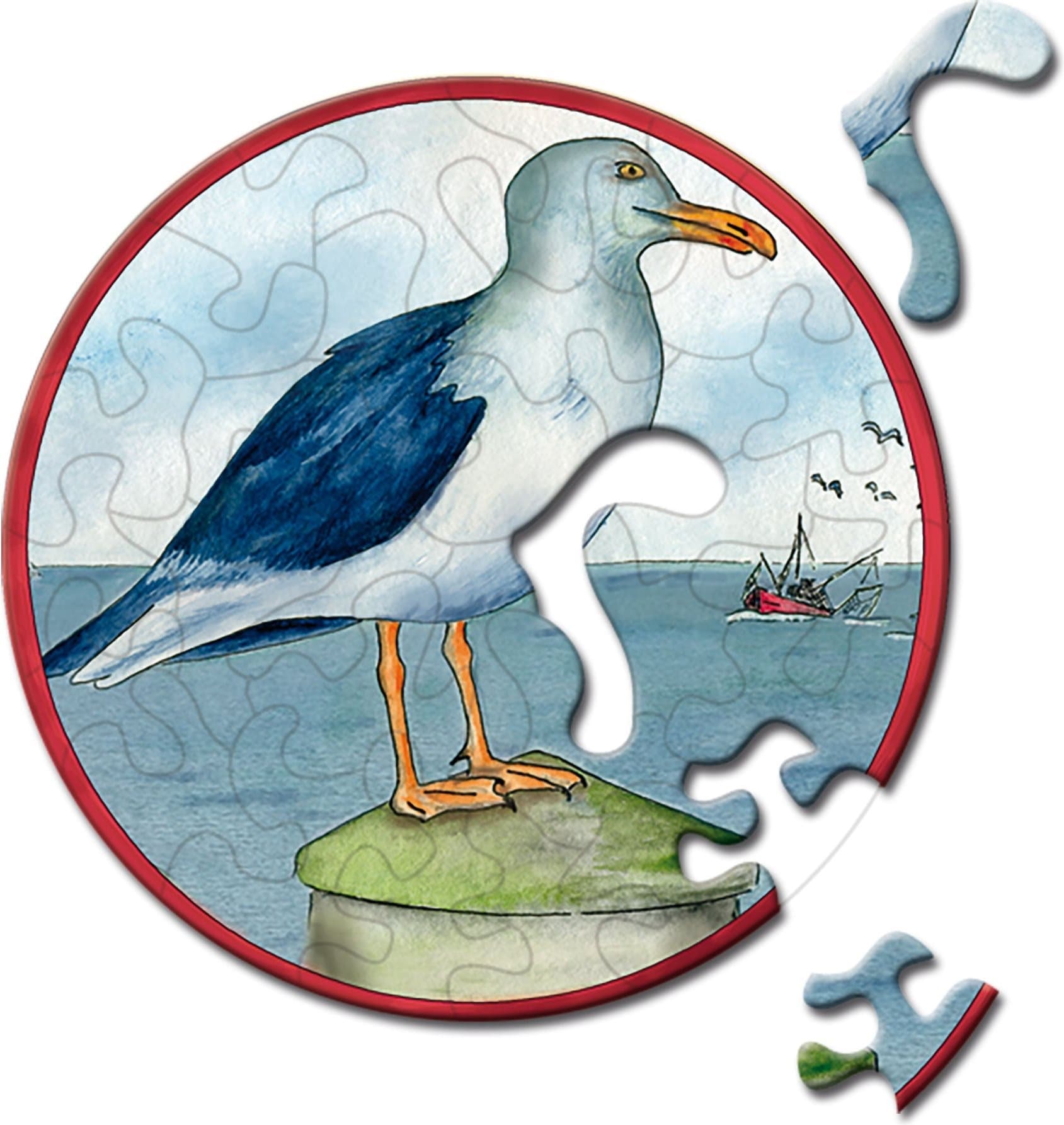 CURIOSI Kulaté puzzle Picoli: Racek 33 dílků