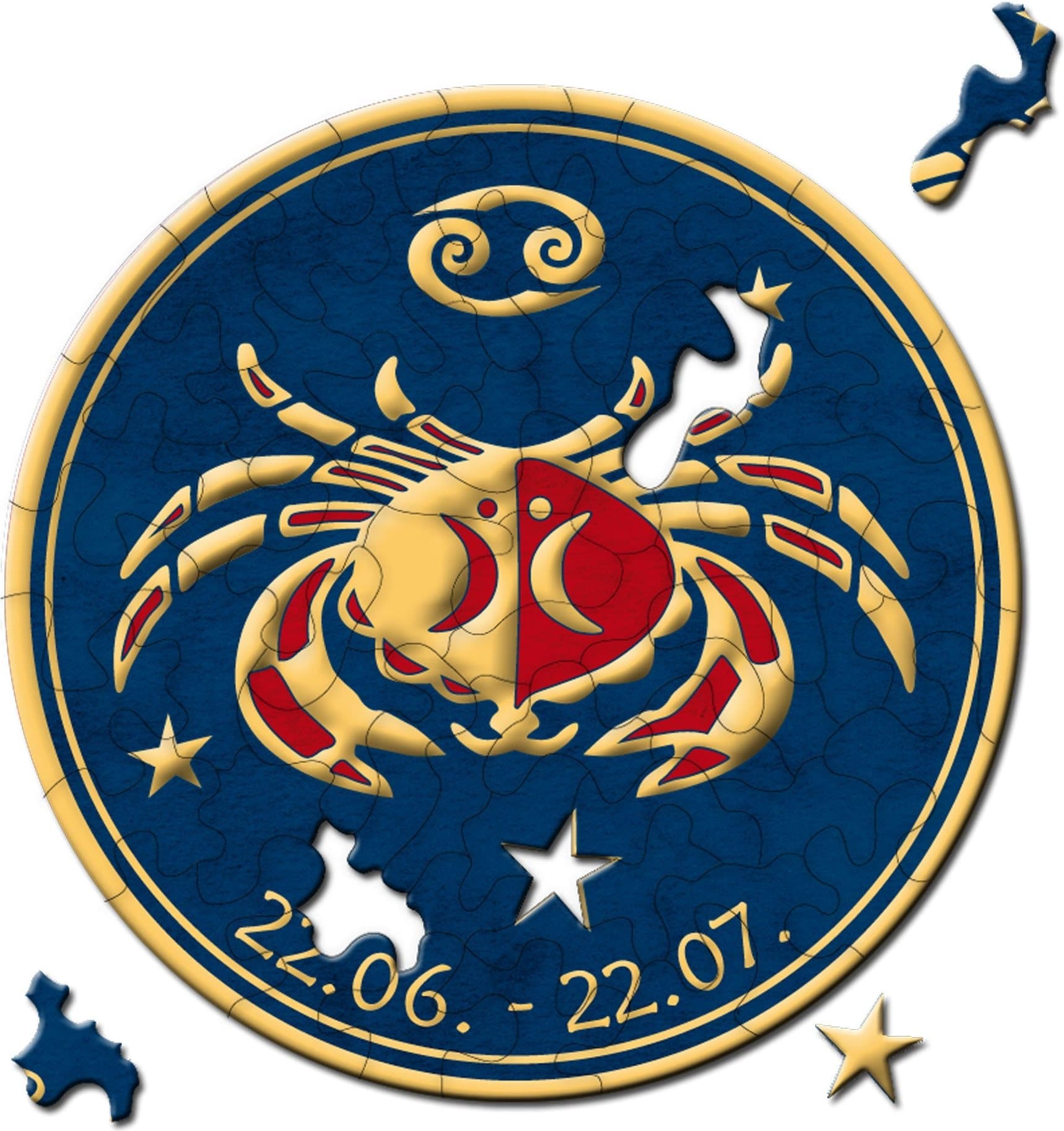 CURIOSI Kulaté puzzle Zvěrokruh: Rak 33 dílků