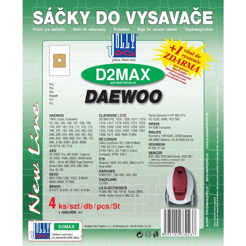 D 2 MAX vrecko do vysávača JOLLY