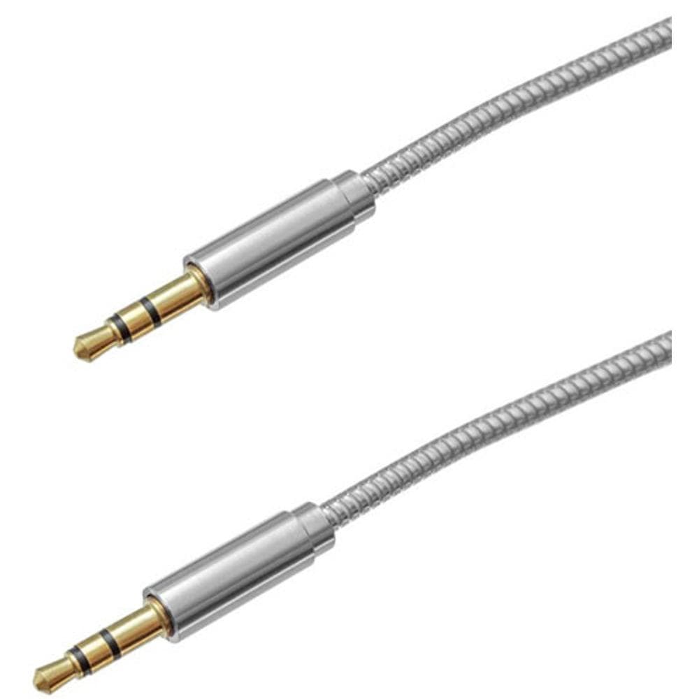 DAD-0123-AUX-METAL AUX 1M 2x3,5mm jack