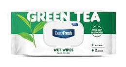 DeepFresh vlhčené utierky FLIP TOP 120ks Green Tea