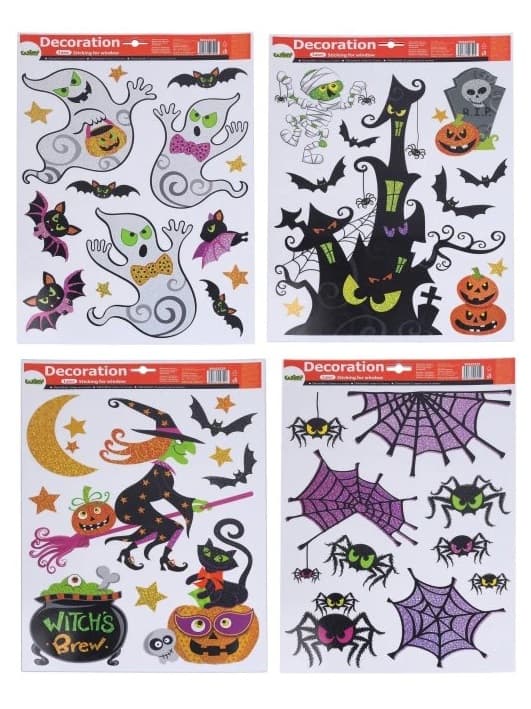 Dekorácia Halloween na okno MIX 41x29cm - duch
