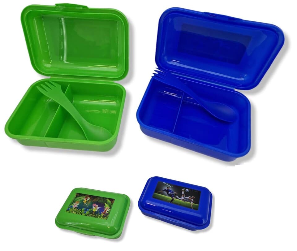 Desiatový box s prepážkou 18cm - zelená