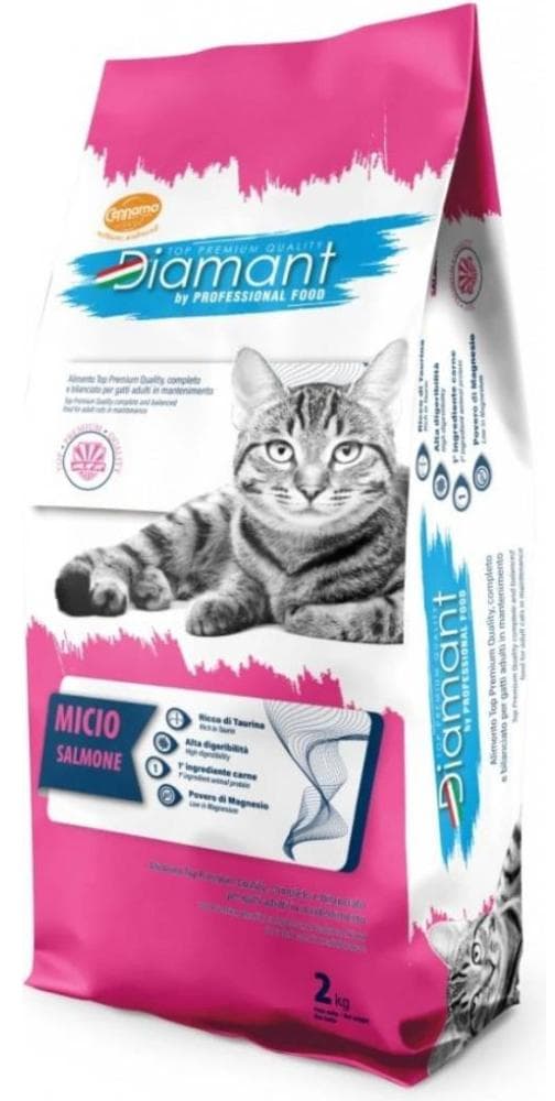 DIAMANT Prém. granule pre mačky Losos 2kg