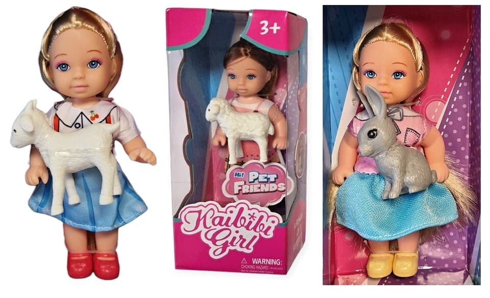 Dievčatko so zvieratkom 12cm - ovečka