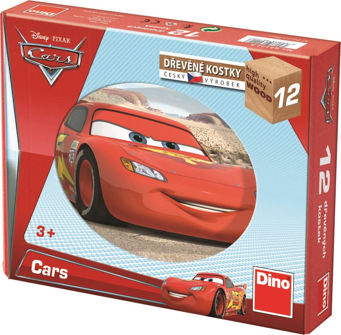 DINO Obrázkové kostky Auta ve světě, 12 kostek