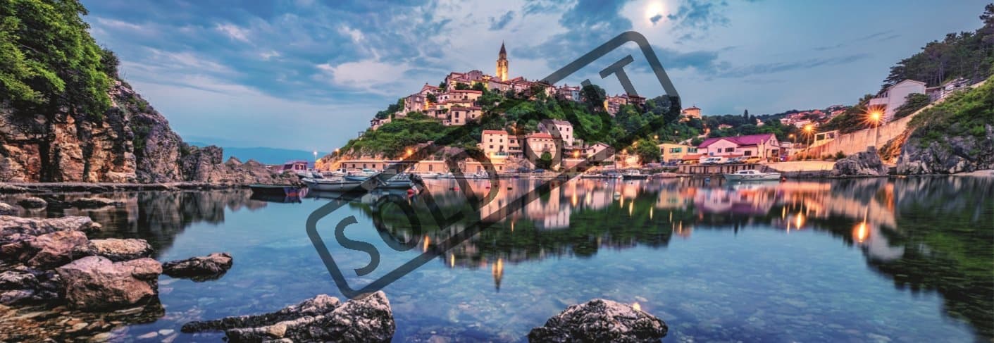 DINO Panoramatické puzzle Ostrov Krk 1000 dílků
