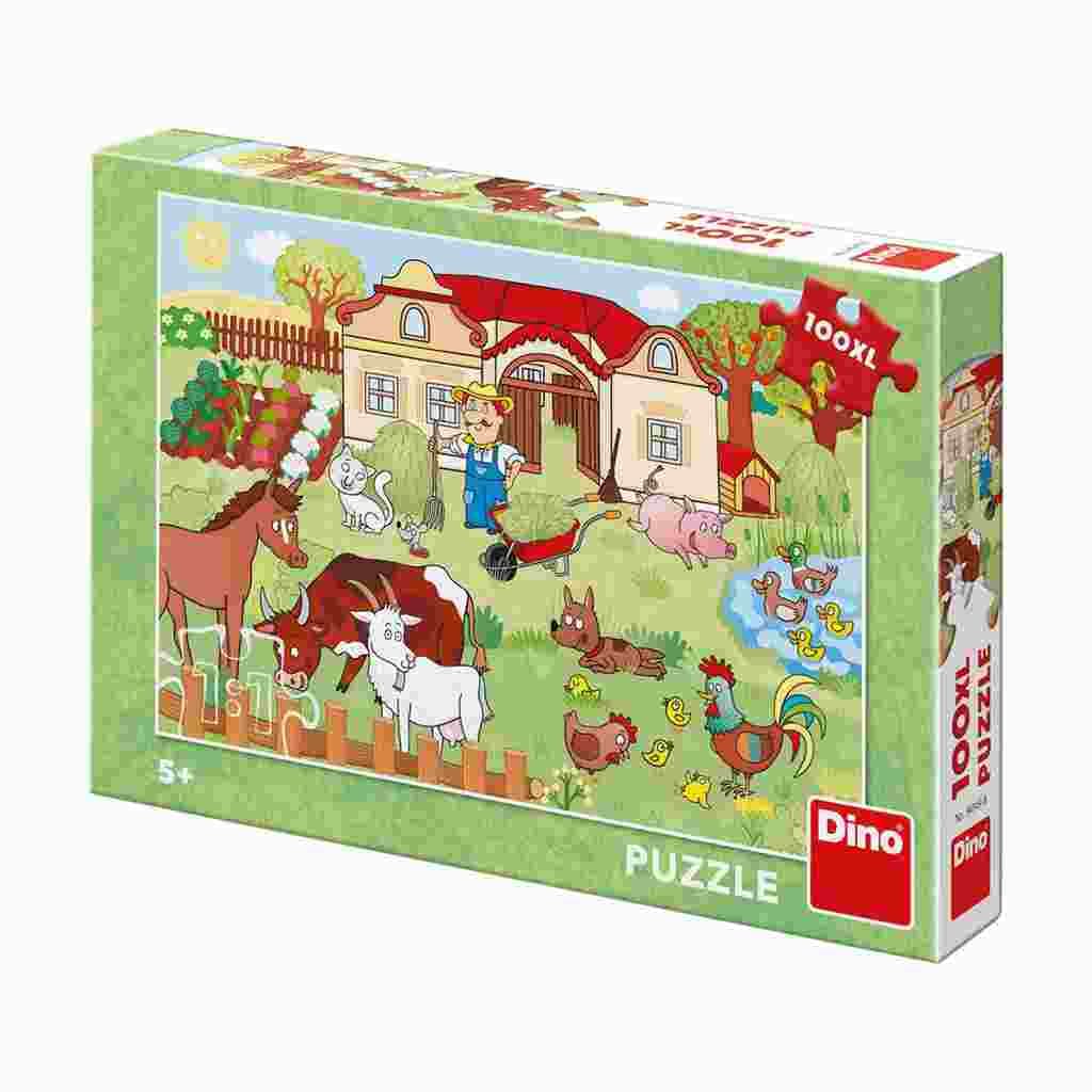 Dino - Puzzle Animals on the farm - 100 dielov
