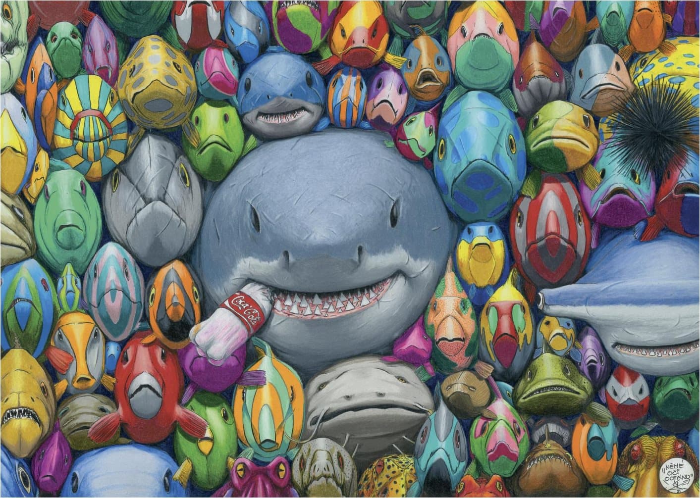 DINO Puzzle Barevné rybičky 1000 dílků