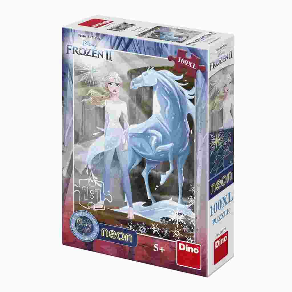 Dino - Puzzle Frozen - neon - 100 dielov
